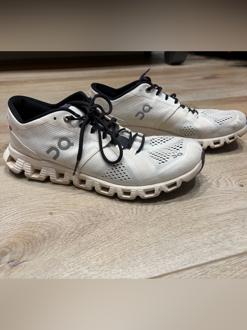 On Running Men’s Athletic Shoes - White with Black